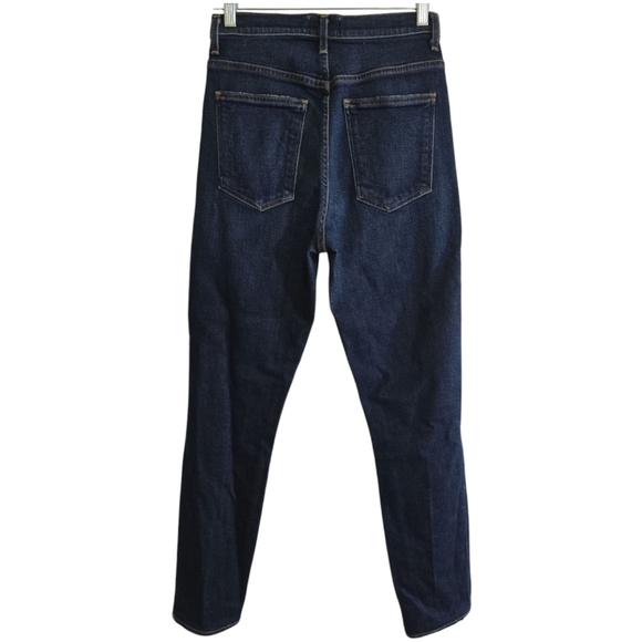 Agolde Pinch Waist High Rise Jeans In Dark Wash Non-distressed 27 Slim Ankle - Picture 4 of 7